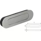 Oval Push Bowl 155x45x17mm Brushed Stainless Steel / pc