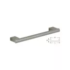 Poignée T Ø12x900mm support plat inox massif brossé / pce