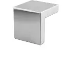 Knop L 40x40x40mm geborsteld roestvrij staal hol / pce