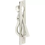 Recessed finger pull handle for sliding door polished nickel brass / pc