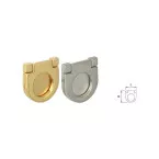 Satin Nickel Boat Handle 36x36mm per piece