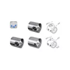 Ø3,2mm dubbele platte RVS 316 kabelarmsteun / pce