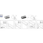 Support de lisse mural Ø12mm plat inox 316 / pce