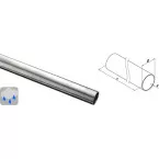 Tube Ø 42,4x2mm inox 316 brossé longueur 6m / 6m