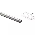 Buis Ø 16x1mm roestvrij staal geborsteld lengte 6m / 6m