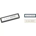 Porte-étiquette Socona Lir noir + filet chrome / pce