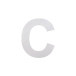 roestvrij stalen letter  ''C'' om te plakken 80mm / pce