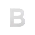 roestvrij stalen letter  ''B'' om te plakken 80mm / pce