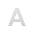 self-adhesive stainless steel letter \"A\" 80mm / pc