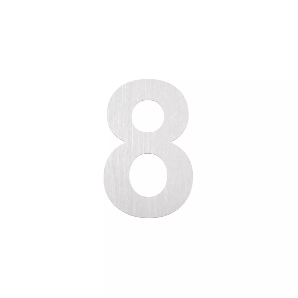 Chiffre inox à coller "8" 80mm / pce