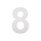 Self-Adhesive Stainless Steel Number 8 80mm per piece