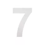 Self-Adhesive Stainless Steel House Number \"7\" 80mm / pc