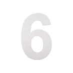 Self-Adhesive Stainless Steel House Number \"6\" 80mm per piece