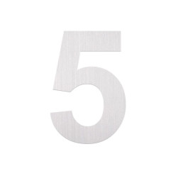 Roestvrij stalen nummer ''5'' om te plakken 80mm / pce