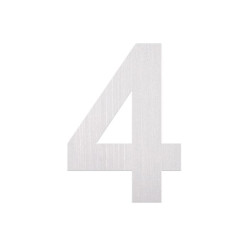 Roestvrij stalen nummer ''4'' om te plakken 80mm / pce