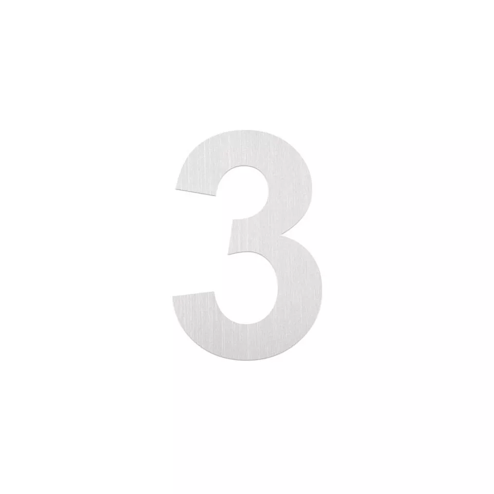 Roestvrij stalen nummer ''3'' om te...