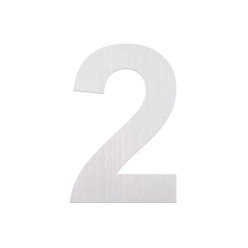 Chiffre inox à coller "2" 80mm / pce