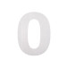 Chiffre inox à coller "0" 80mm / pce