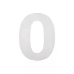 Stainless Steel Self-Adhesive House Number \"0\" 80mm per piece