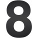 Chiffre noir plat "8" 120mm / Pce