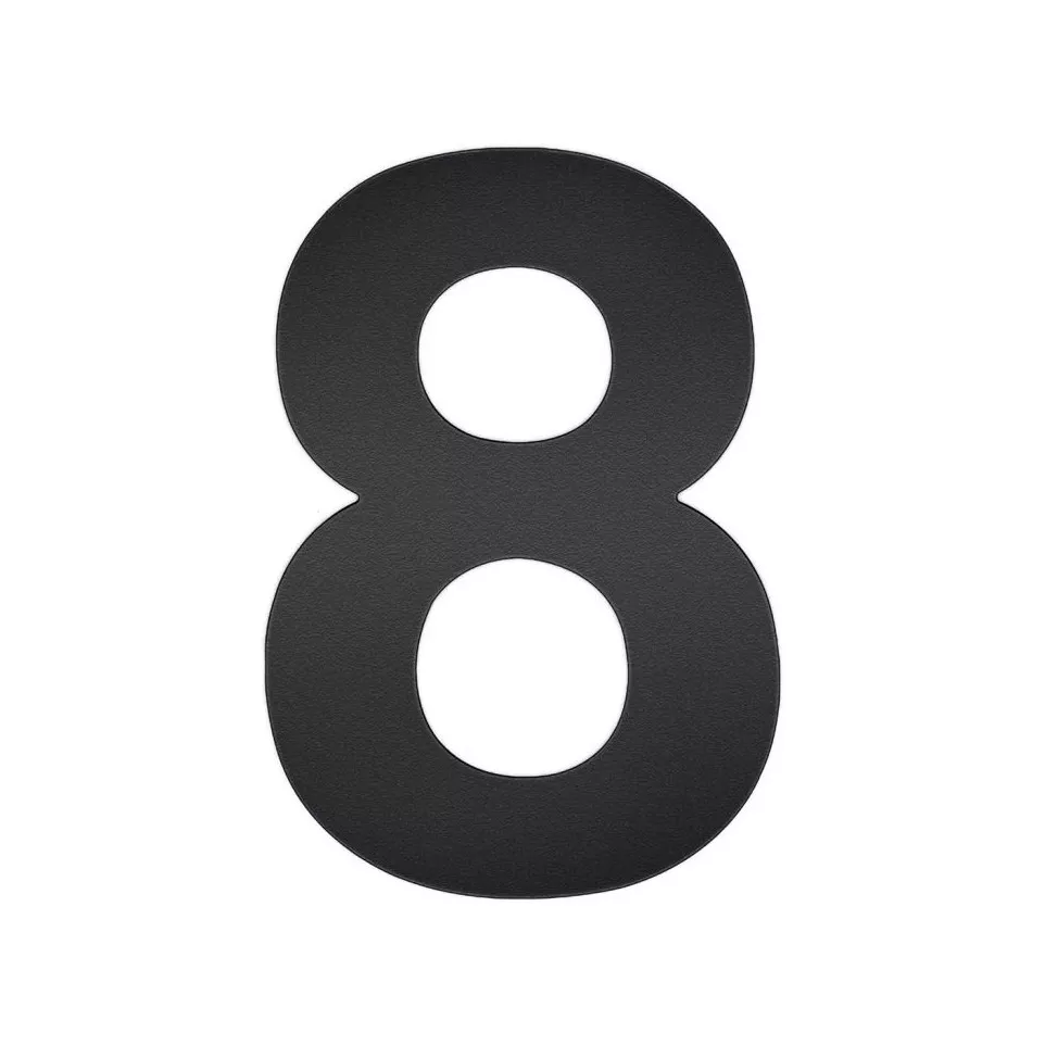 Chiffre noir plat "8" 120mm / Pce