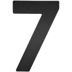 Nummer ''7'' ZWART Plat 120mm / Pce