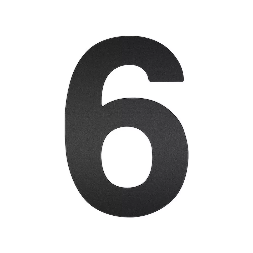 Chiffre noir plat "6"9" 120mm / Pce