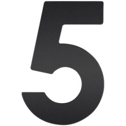 Chiffre noir plat "5" 120mm / Pce
