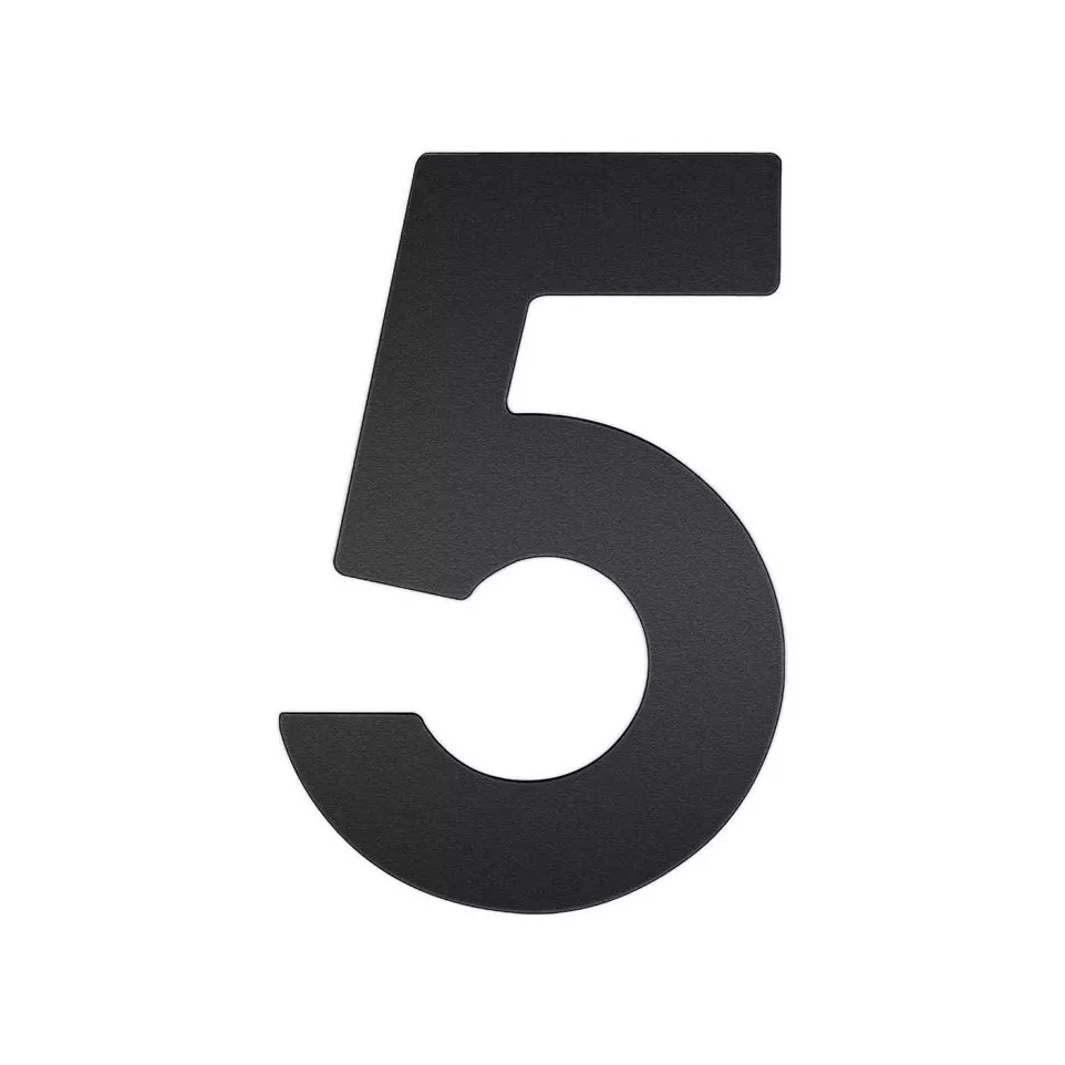 Chiffre noir plat "5" 120mm / Pce