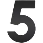 Chiffre noir plat \"5\" 120mm / Pce