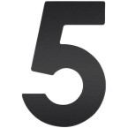 Nummer ''5'' ZWART Plat...