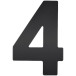 Chiffre noir plat "4" 120mm / Pce