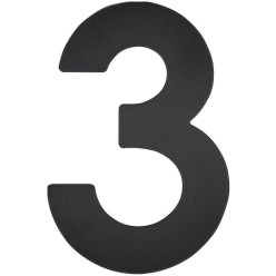 Chiffre noir plat "3" 120mm / Pce