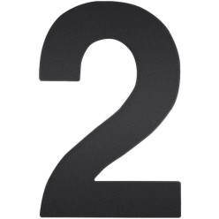 Chiffre noir plat "2" 120mm / Pce