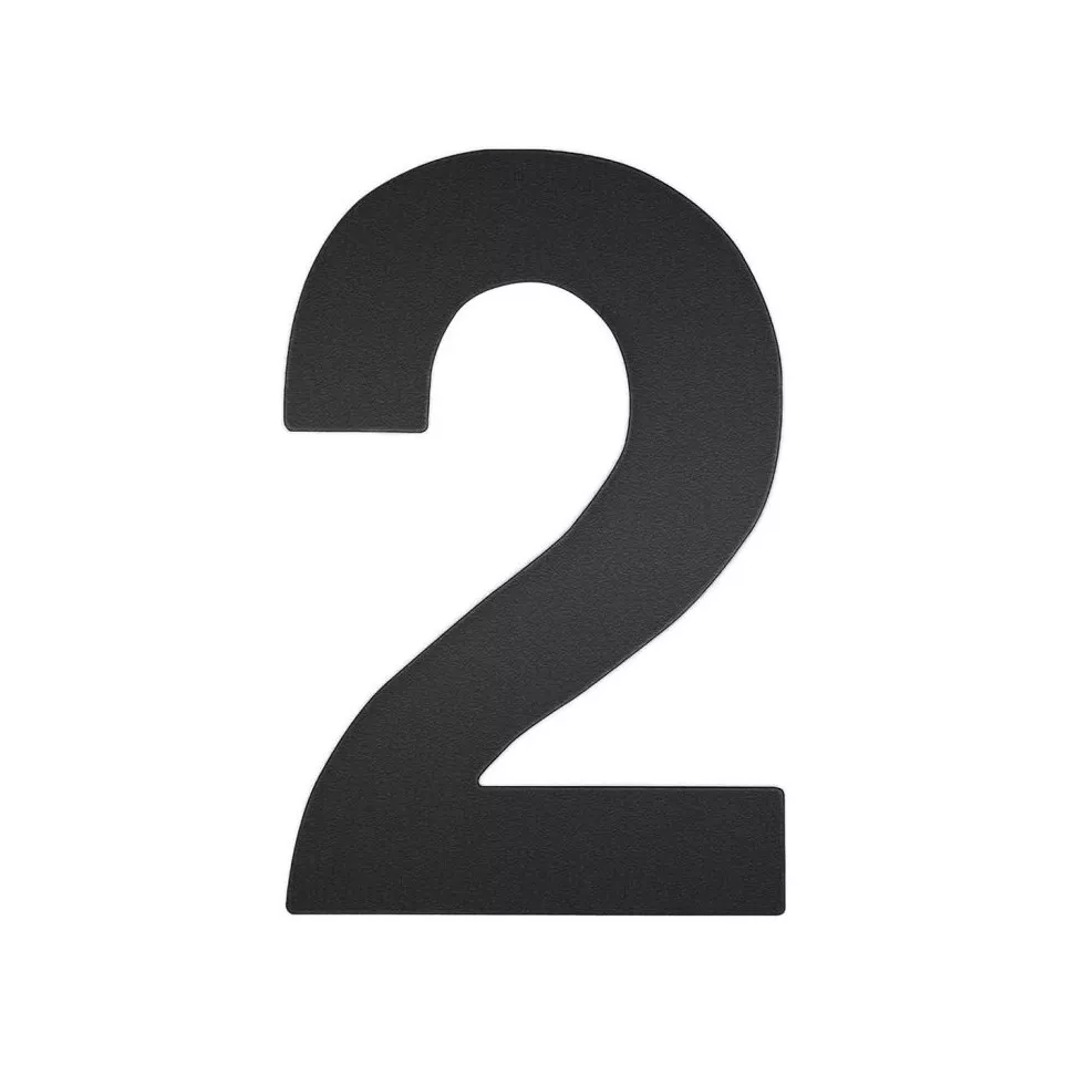 Nummer ''2'' ZWART Plat 120mm / Pce