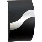 MEFA Wave 630 Mailbox Stainless Steel Black per piece