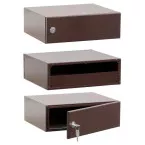 Horizontal Mailbox Receptacle Gray Aluminum (RAL 9007) Depth 280mm per piece