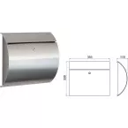 Honolulu-VA Stainless Steel Mailbox with Newspaper Holder / pc