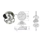 Plaque de rehausse 10mm pour DOME polyacetal noir / pce