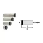 Stainless Steel Cylindrical Wall Door Stop 80 x 30mm / pc