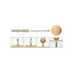 Arrêt de porte boule Fischer TS 8, noir, avec fixation / pce