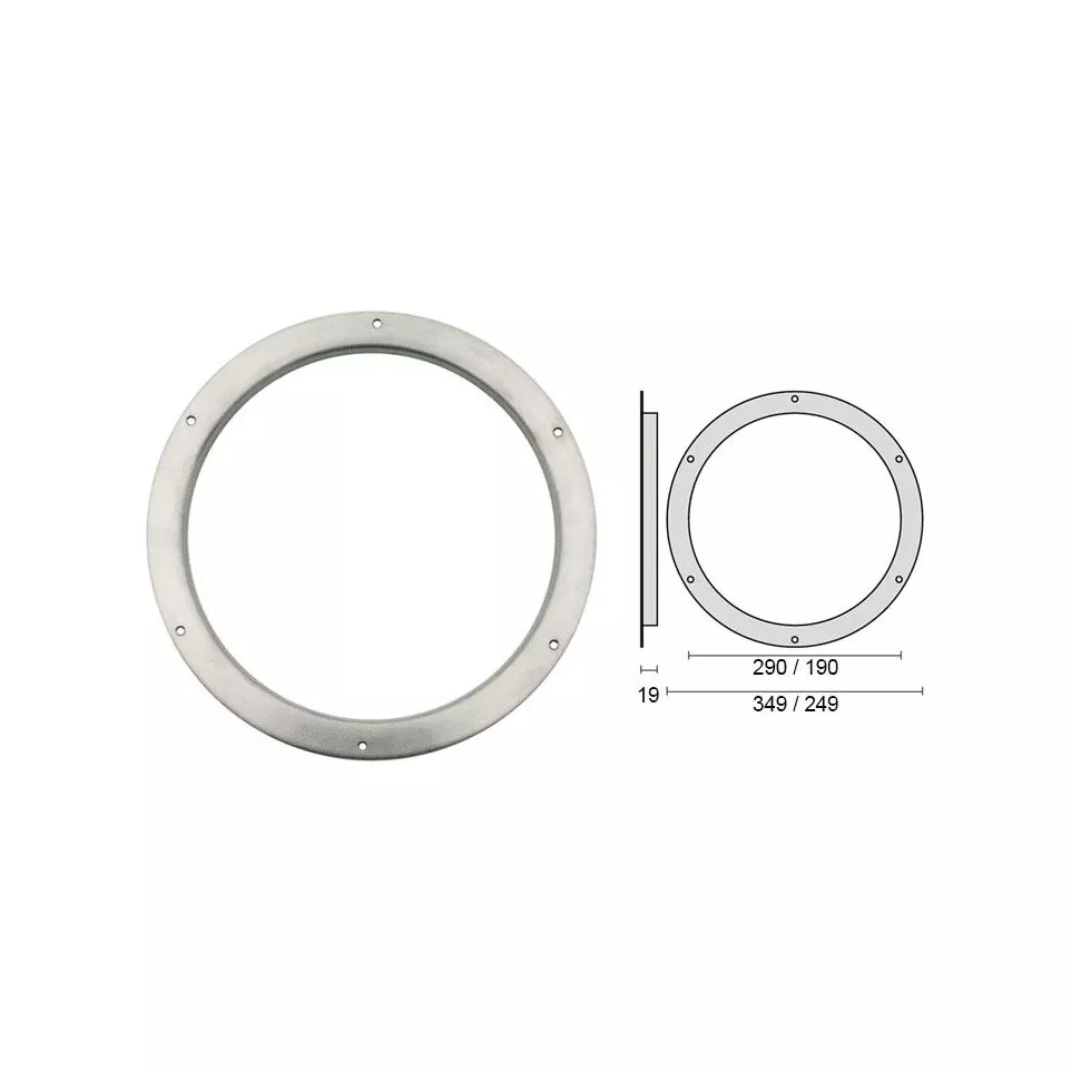 Hublot inox de base Ø190mm / pce