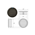 Grille ronde 435R Renson...