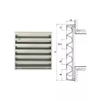 Renson Wall Grille 431 Natural Aluminium 165x165mm per piece