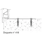 Doguet 418 Aluminum Clip for Grille 411 Assembly per piece
