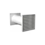 Telescopic Wall Duct Kit with Non-Return Flap and Louvers / pc
