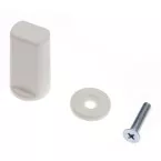 Arrêt de volet conique à visser 40mm blanc / pce