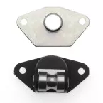 Mini horizontale touwgeleider zwart + plaat / pce