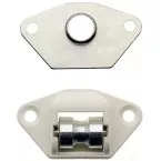 White Horizontal Mini Cord Guide with Plate / pc