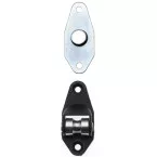 Mini vertical cable guide black with plate / pc